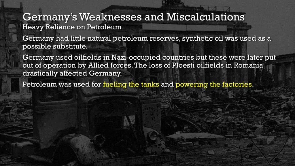 germany s weaknesses and miscalculations heavy