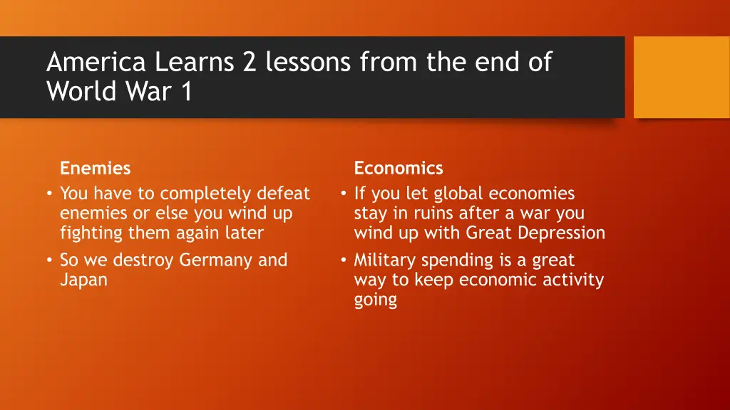 america learns 2 lessons from the end of world