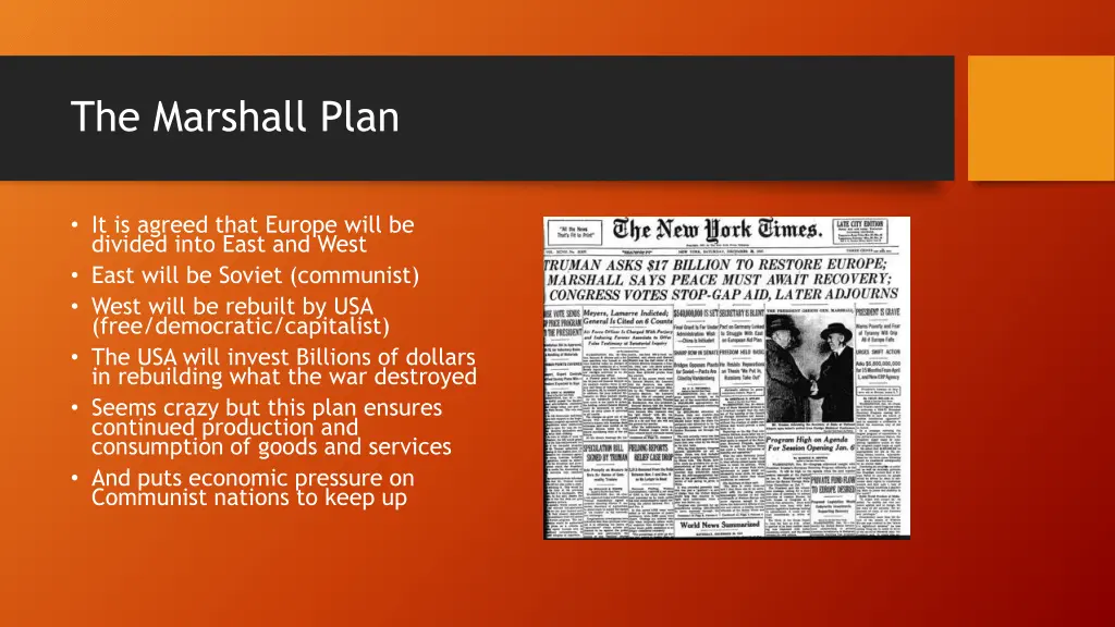 the marshall plan