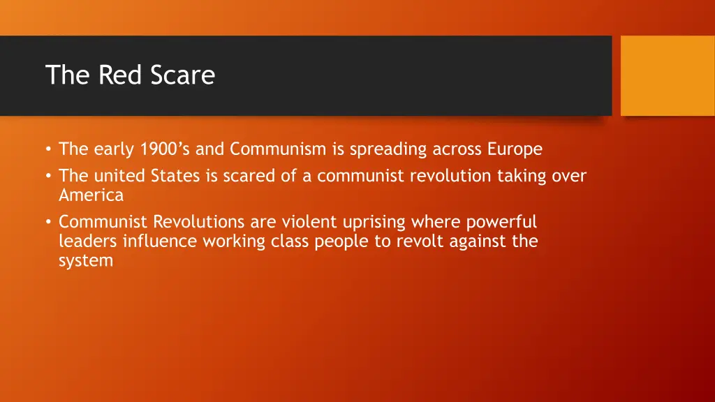 the red scare