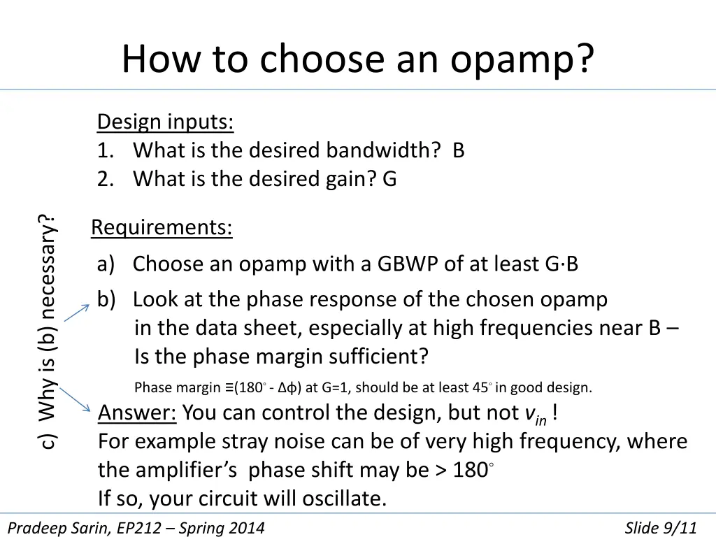 how to choose an opamp