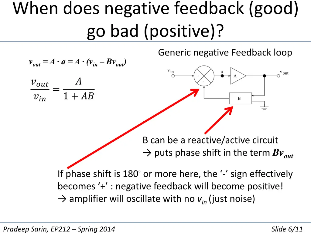 when does negative feedback good go bad positive
