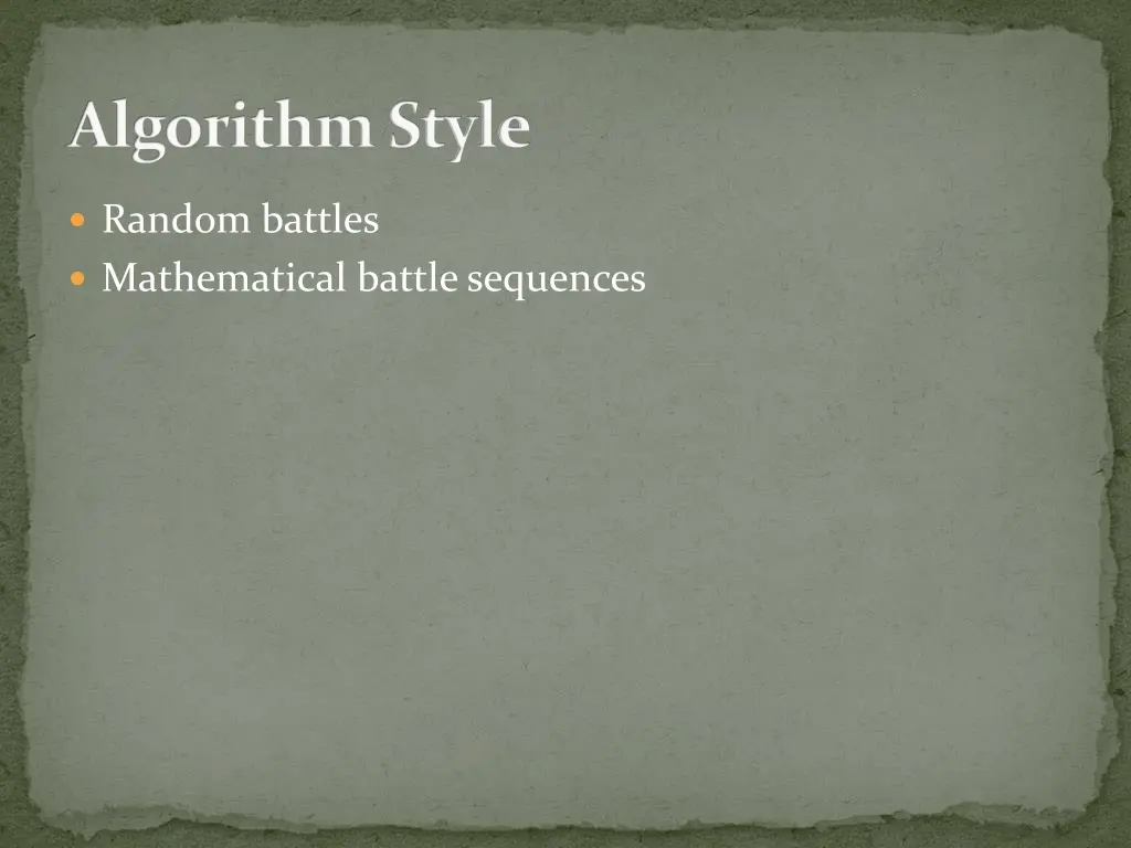 algorithm style