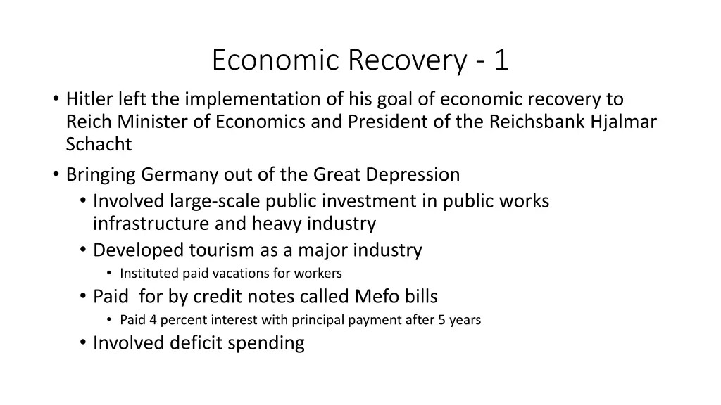 economic recovery 1