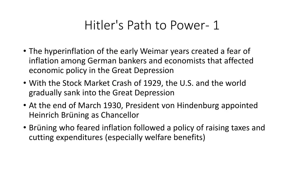 hitler s path to power 1
