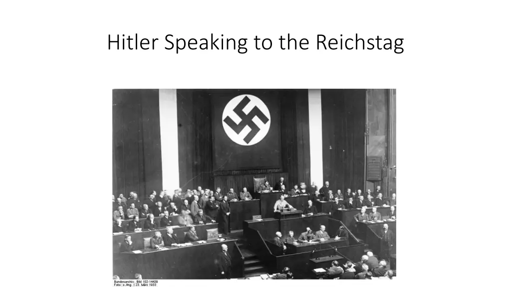 hitler speaking to the reichstag