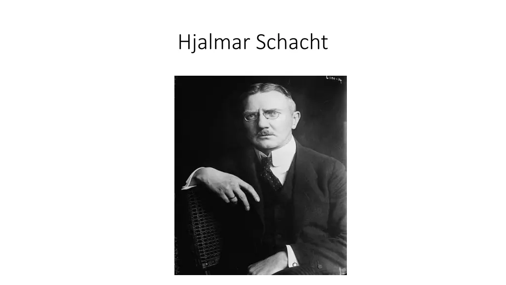hjalmar schacht