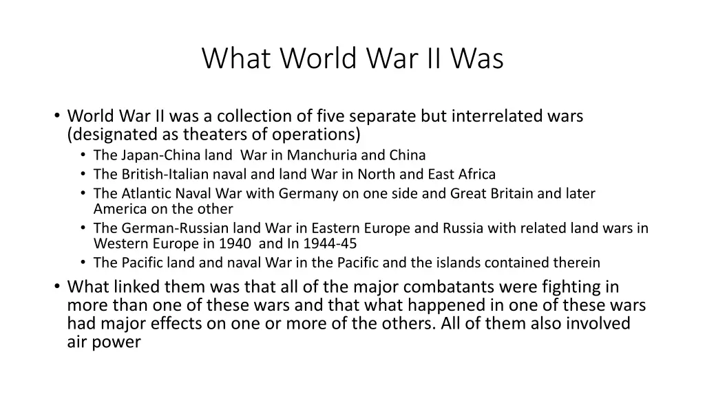 what world war ii was