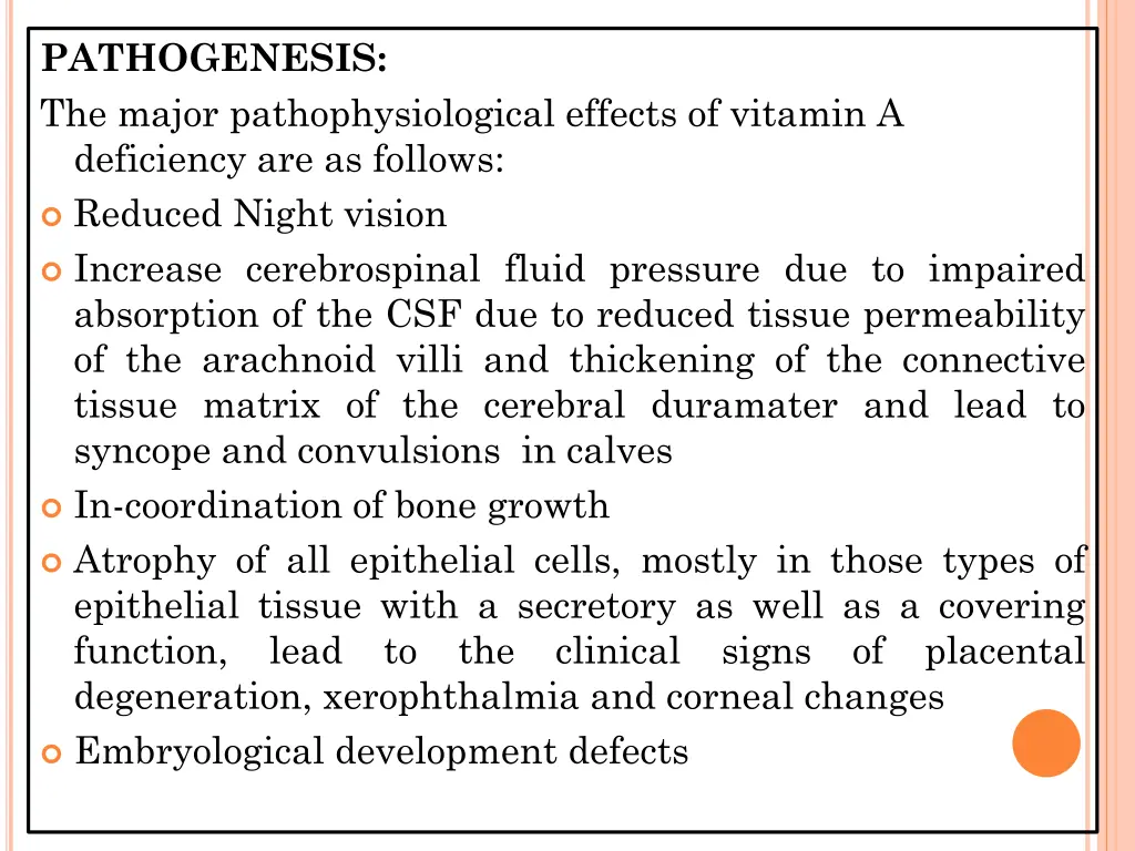 pathogenesis the major pathophysiological effects