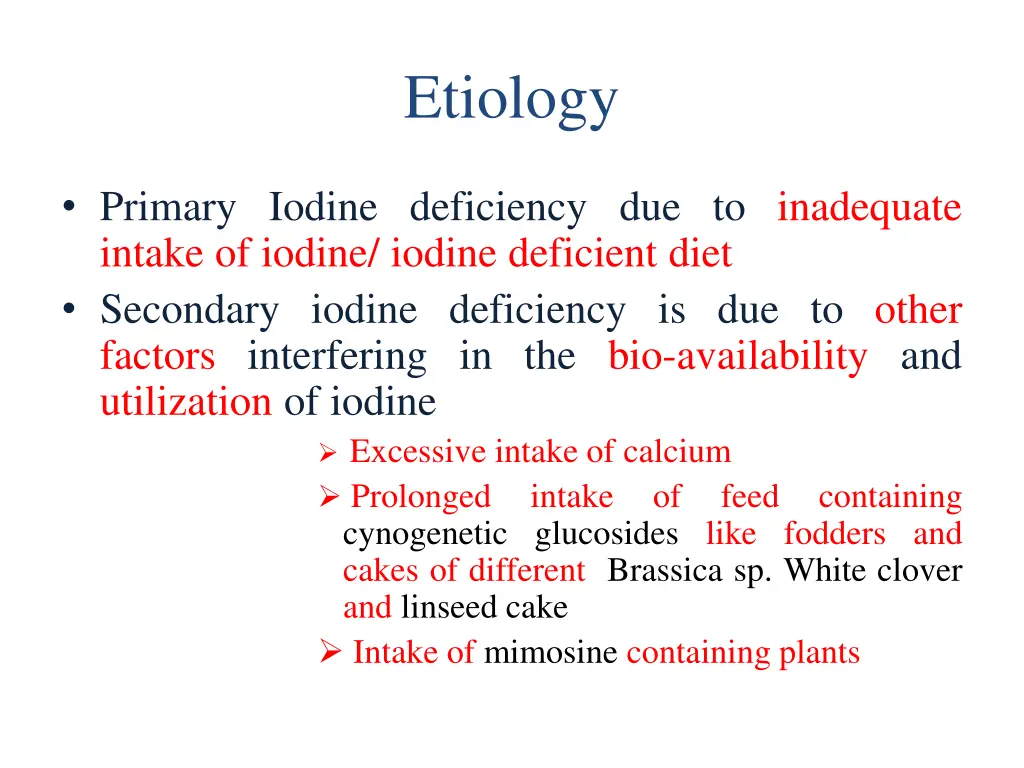 etiology