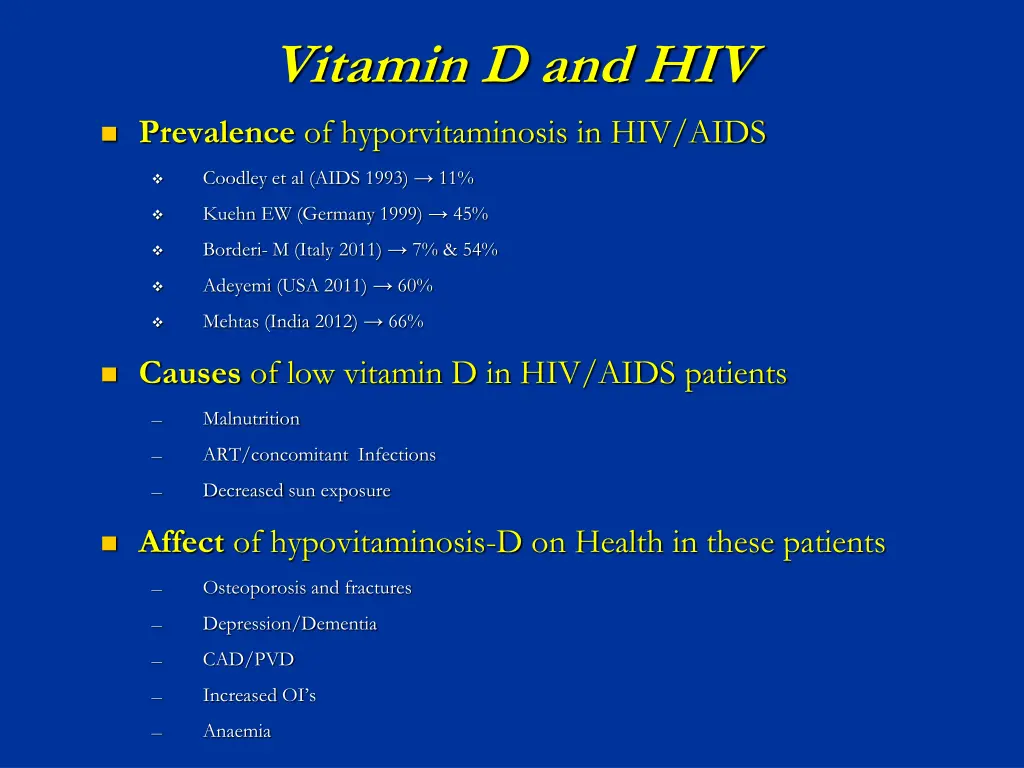 vitamin d and hiv