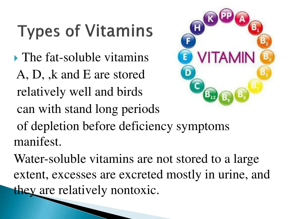 the fat soluble vitamins a d k and e are stored