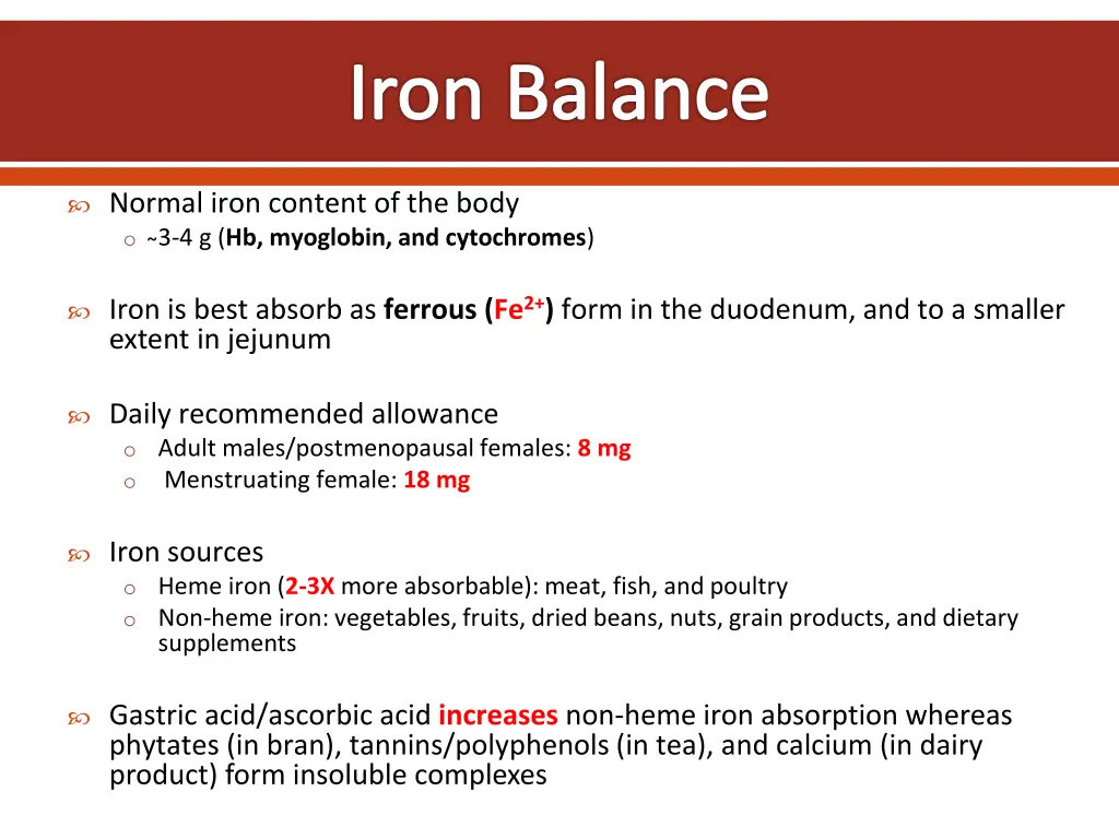 iron balance