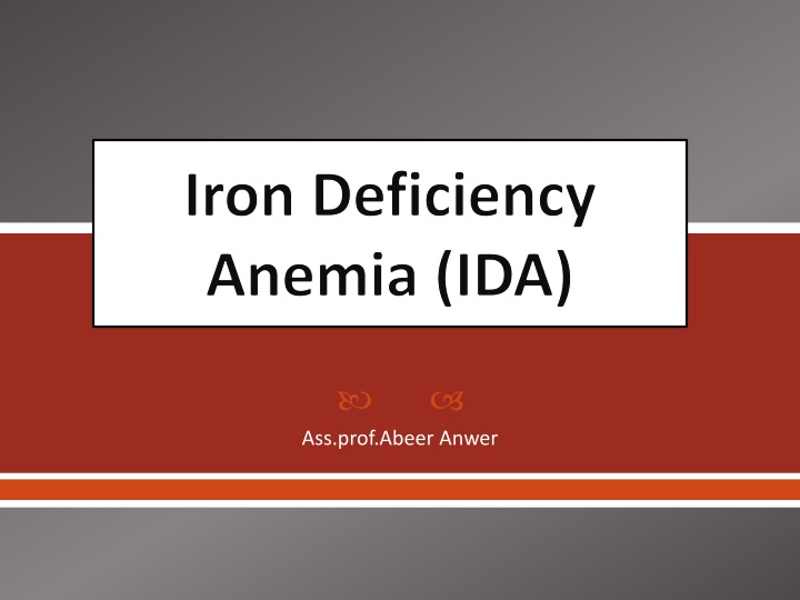 iron deficiency anemia ida