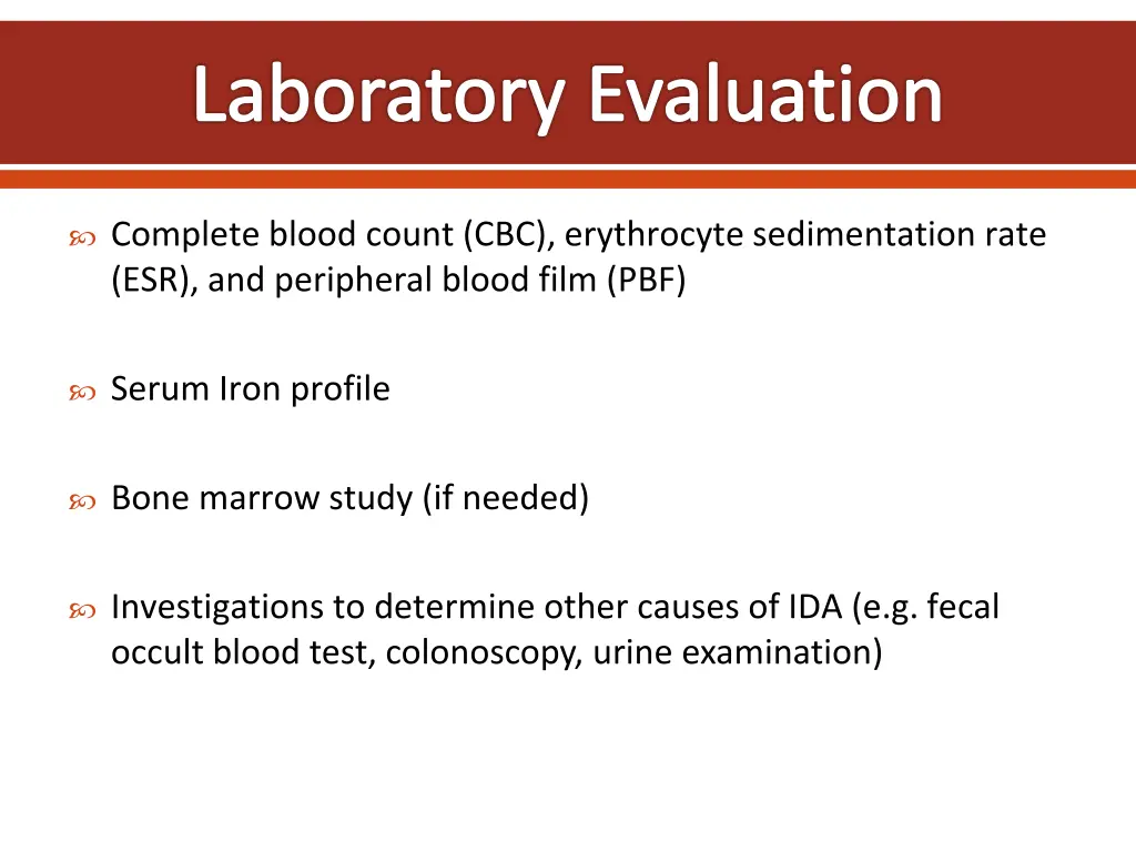laboratory evaluation