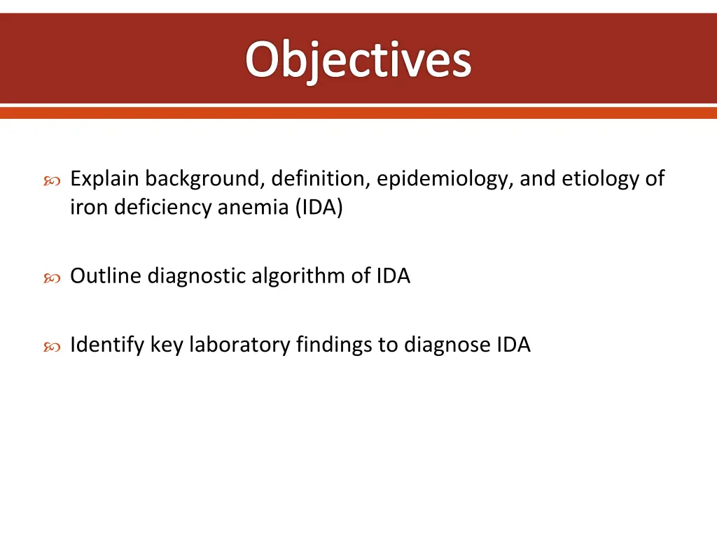 objectives