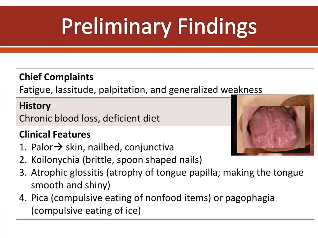 preliminary findings