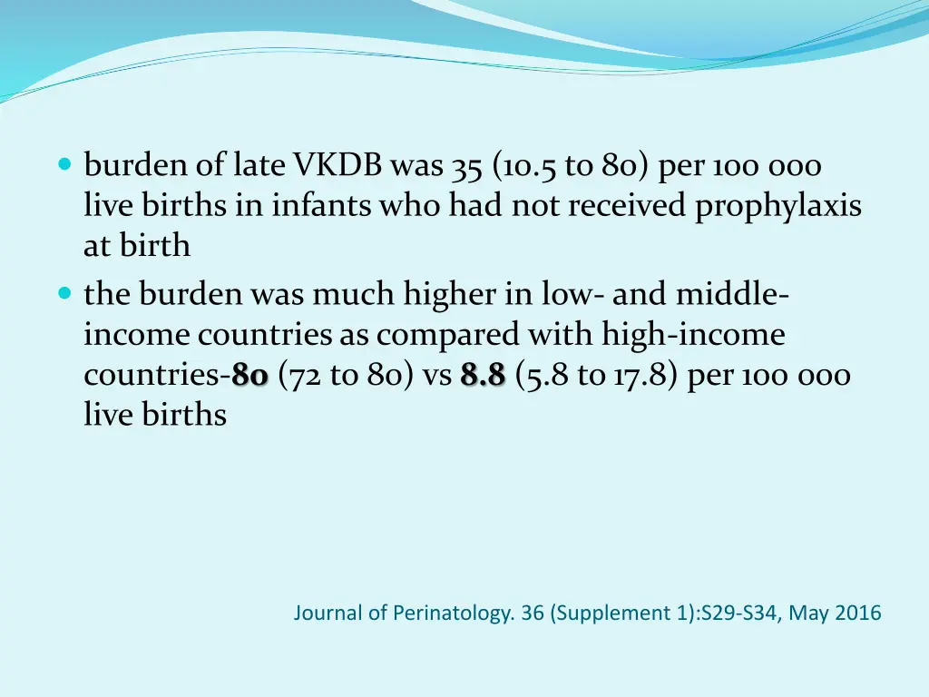 burden of late vkdb