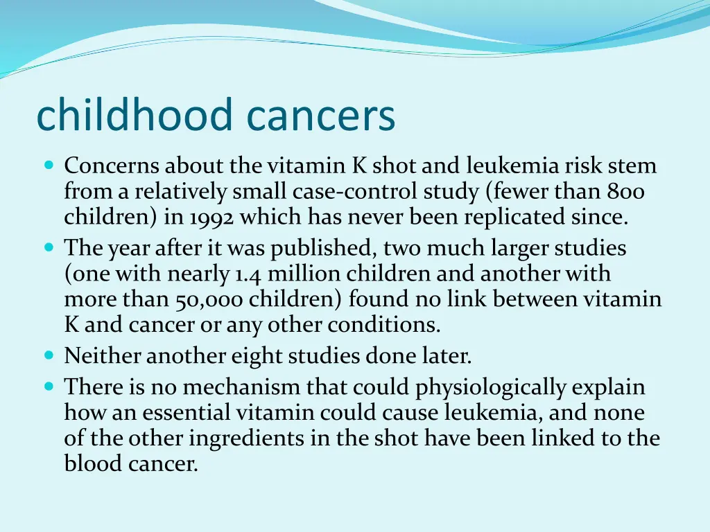 childhood cancers