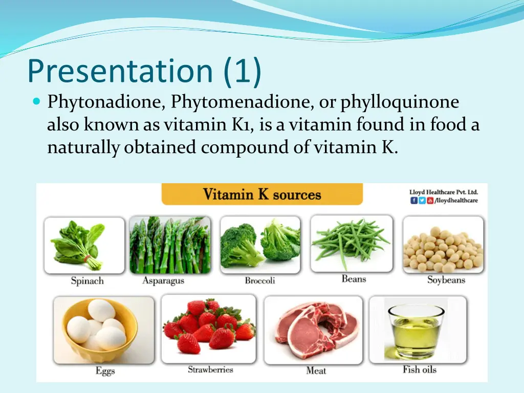 presentation 1 phytonadione phytomenadione