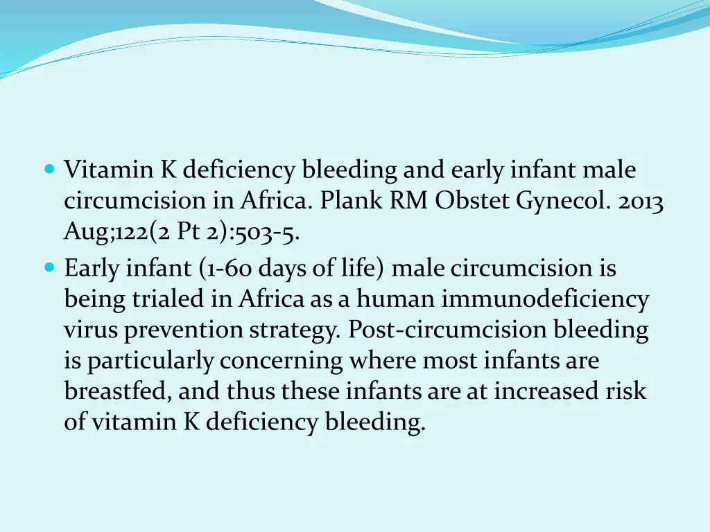 vitamin k deficiency bleeding and early infant