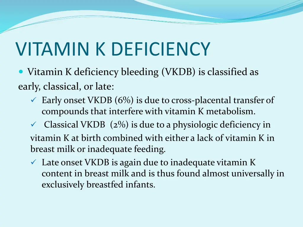 vitamin k deficiency