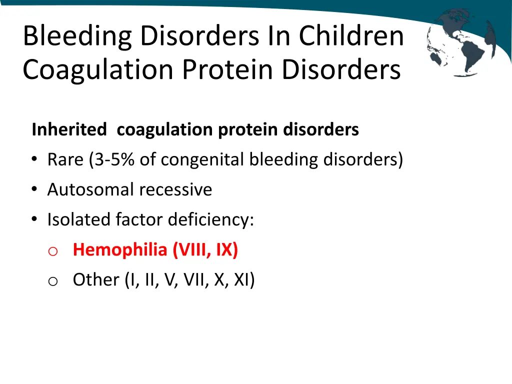 bleeding disorders in children coagulation 1