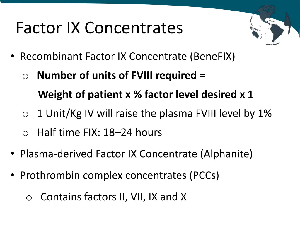 factor ix concentrates