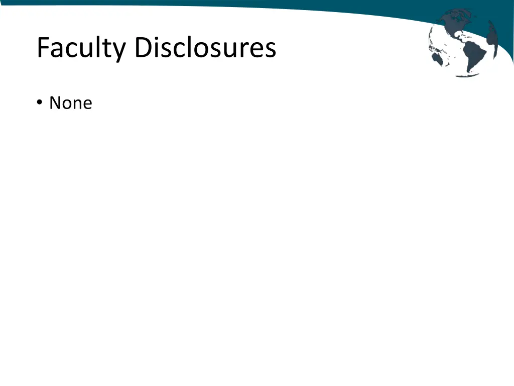 faculty disclosures