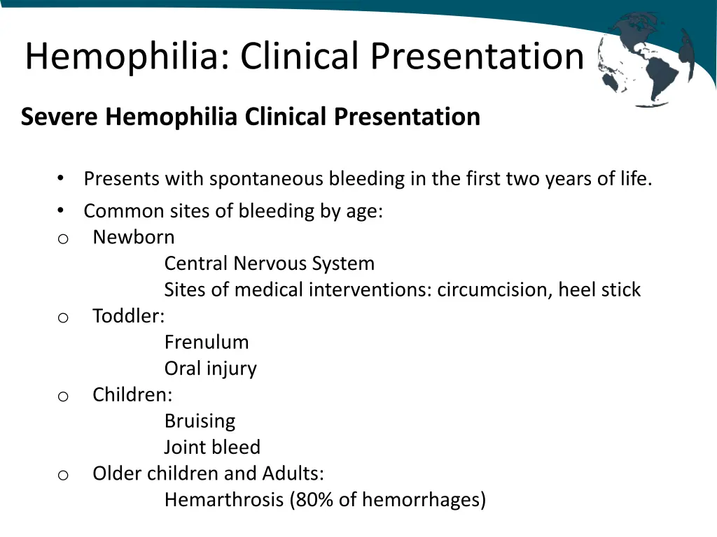 hemophilia clinical presentation 1