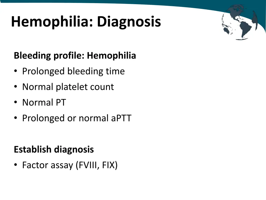 hemophilia diagnosis
