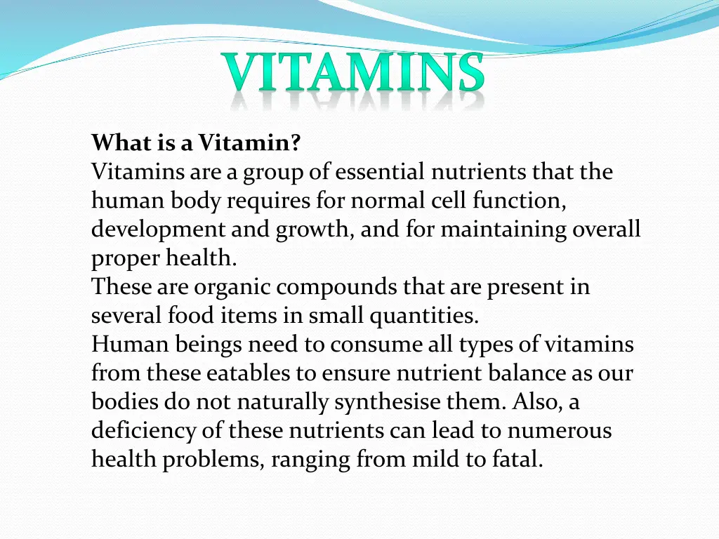 vitamins