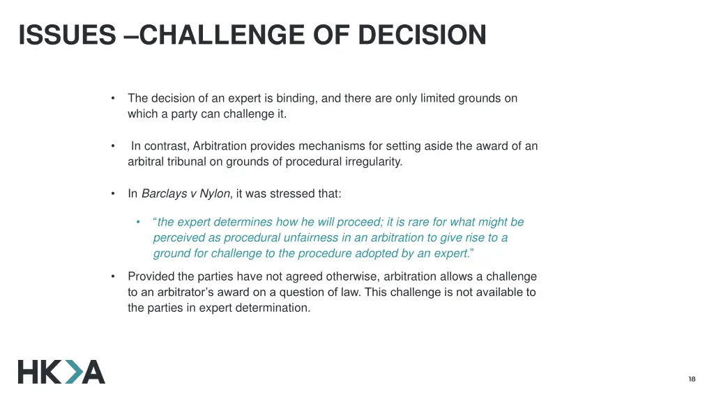 issues challenge of decision