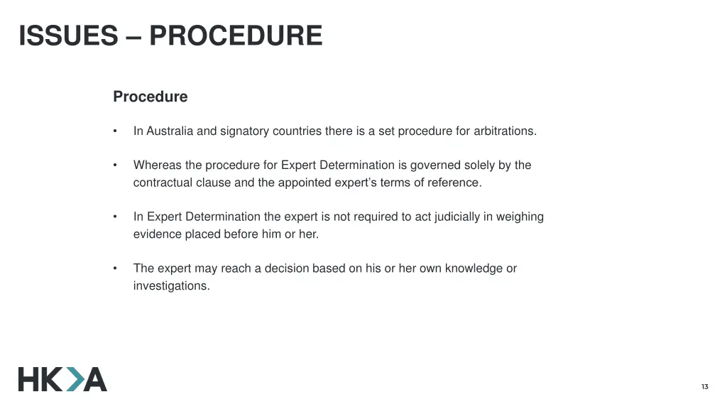 issues procedure
