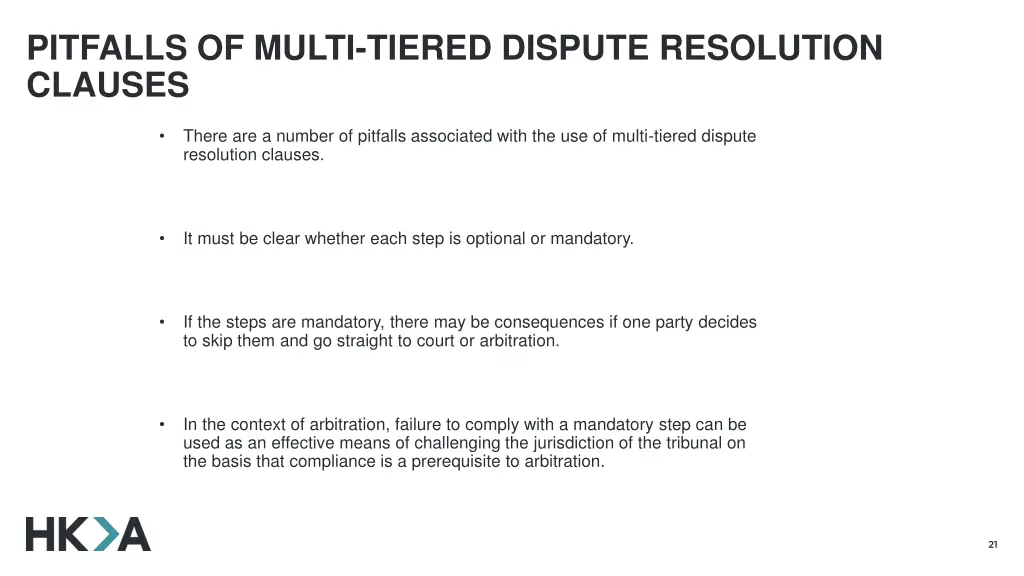 pitfalls of multi tiered dispute resolution