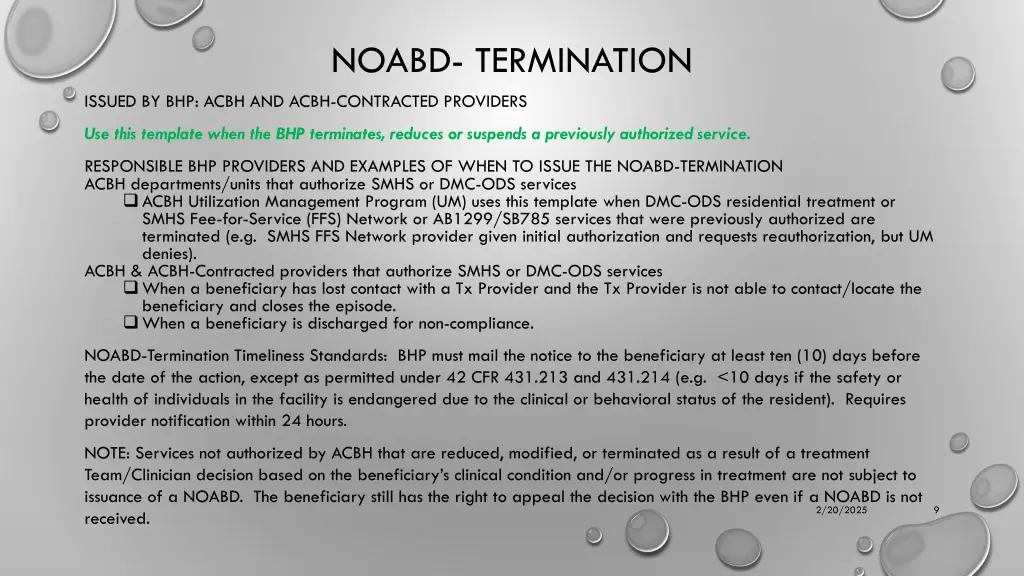 noabd termination