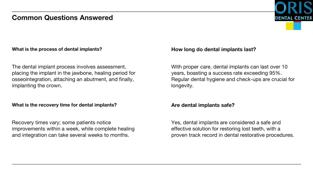 common questions answered