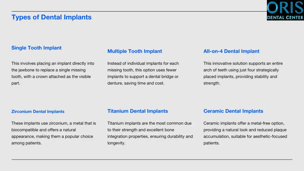 types of dental implants
