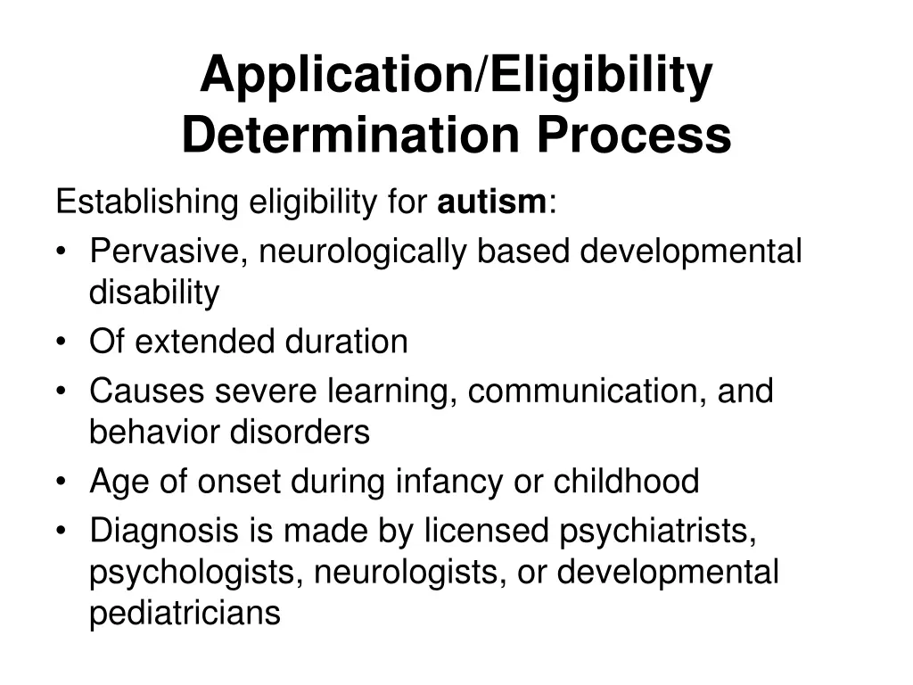 application eligibility determination process 15