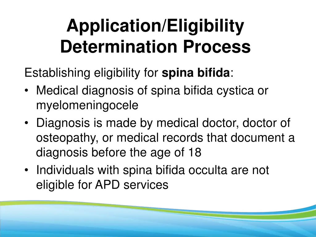 application eligibility determination process 17
