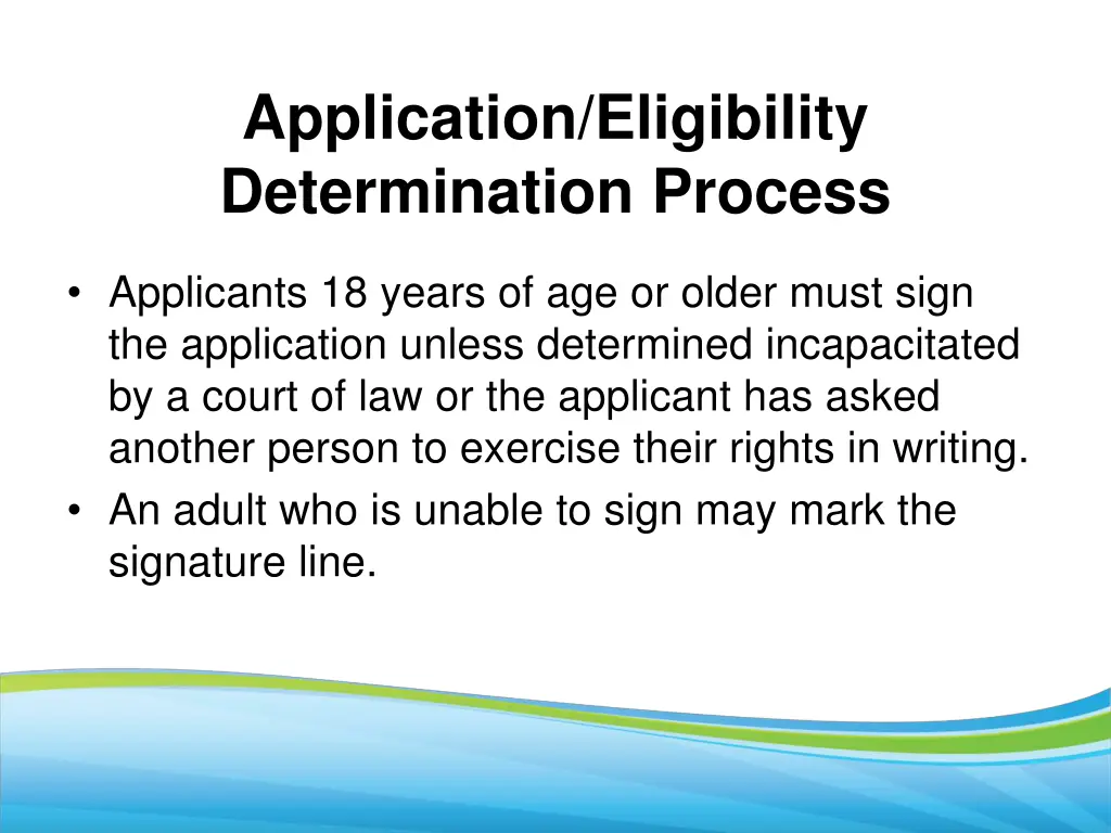 application eligibility determination process 3