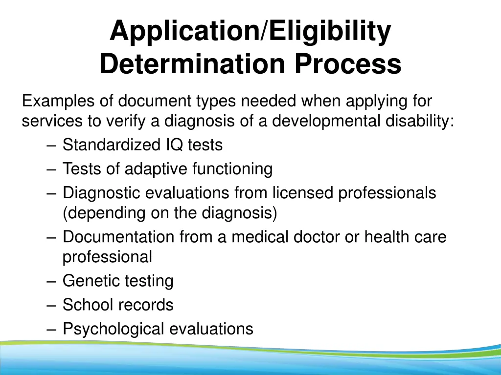 application eligibility determination process 5