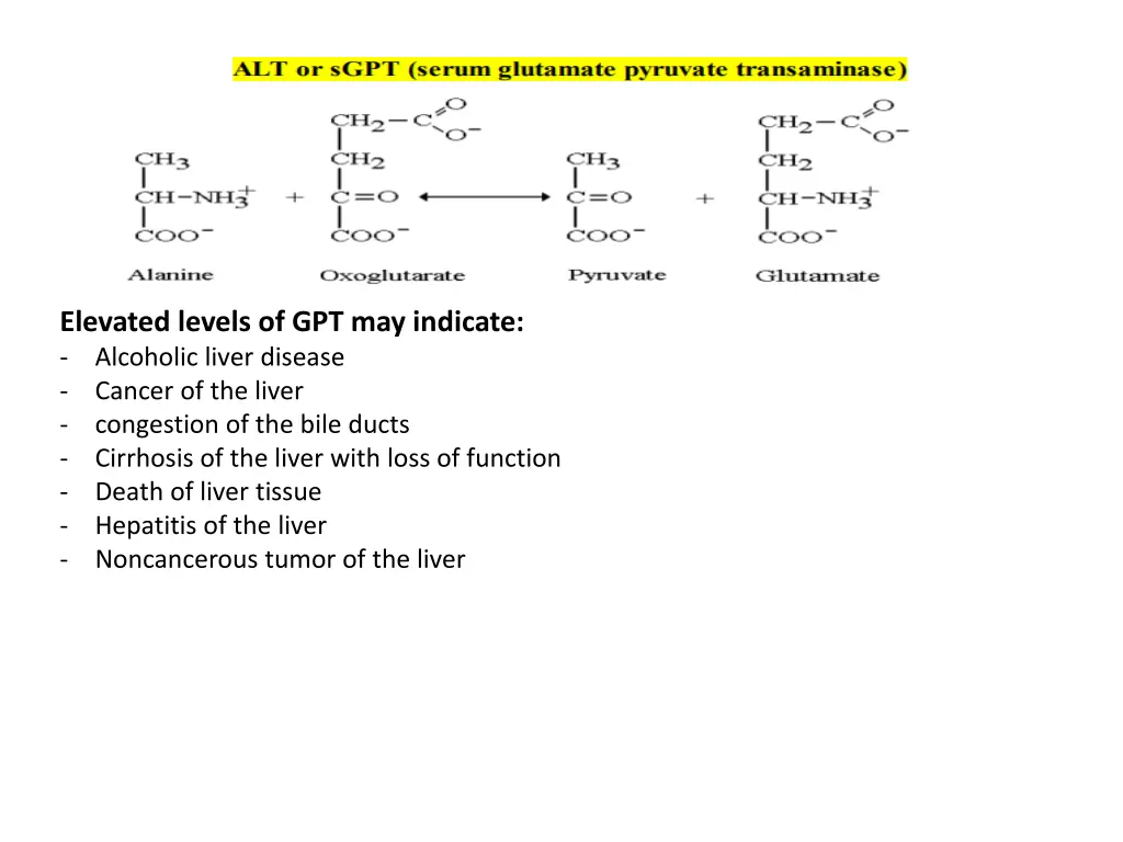 elevated levels of gpt may indicate alcoholic
