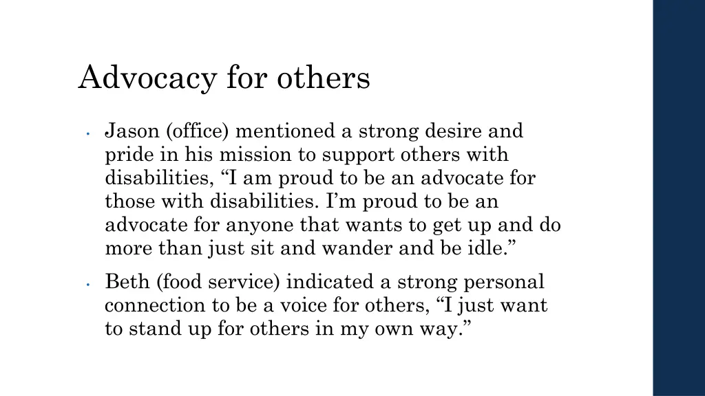 advocacy for others