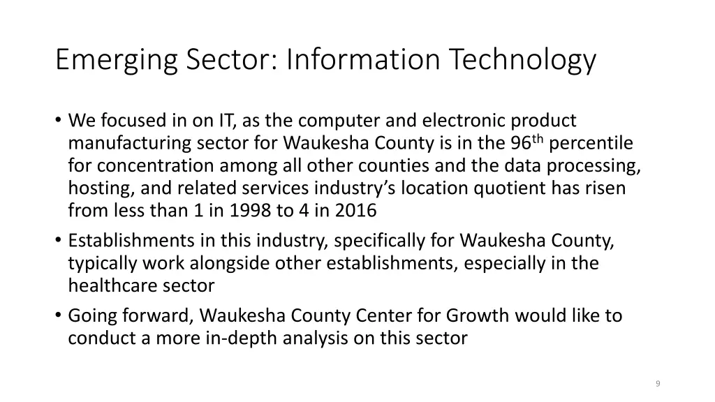emerging sector information technology