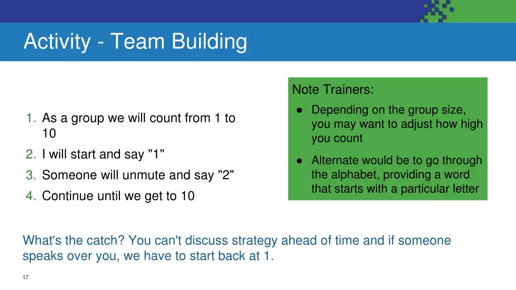 activity team building