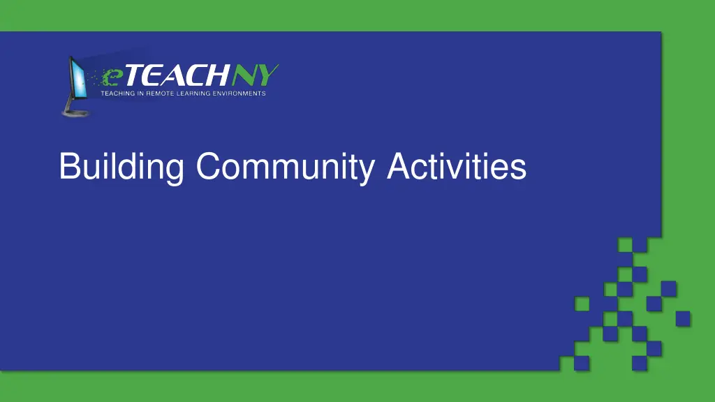 building community activities