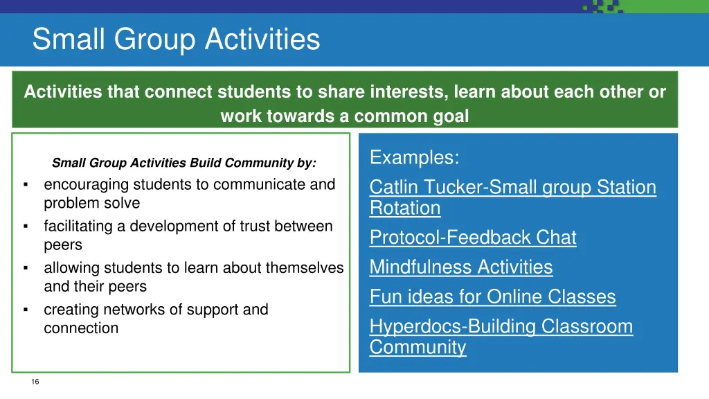small group activities