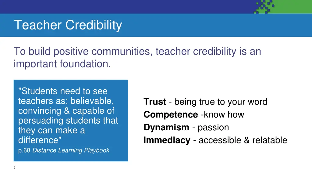 teacher credibility