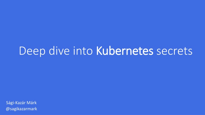 deep dive into kubernetes